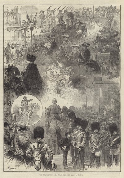 The Thanksgiving Day, what was seen from a Window by Felix Regamey